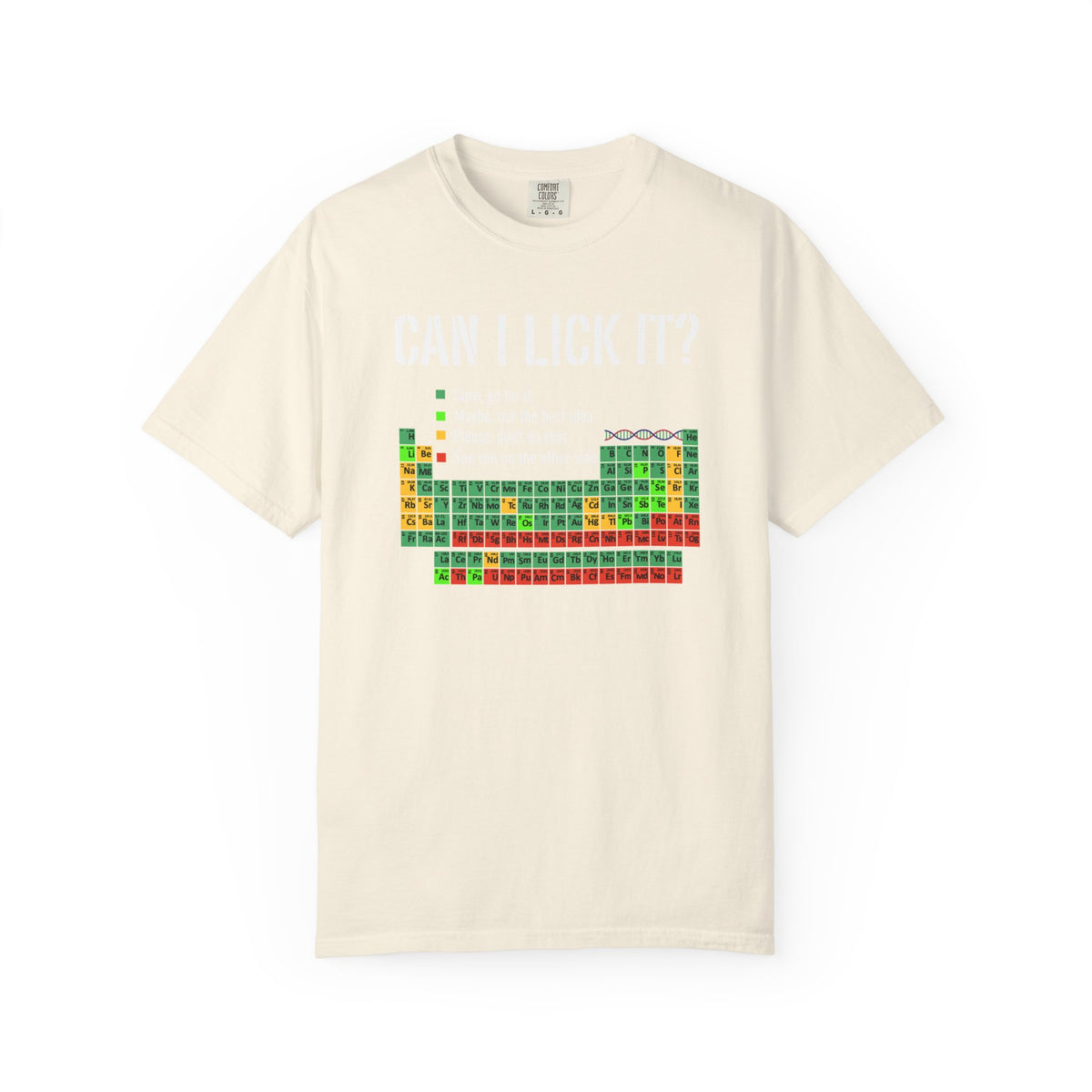 Can I Lick It Shirt, Periodic Table Tee, Funny Chemistry Tshirt