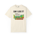 Can I Lick It Shirt, Periodic Table Tee, Funny Chemistry Tshirt
