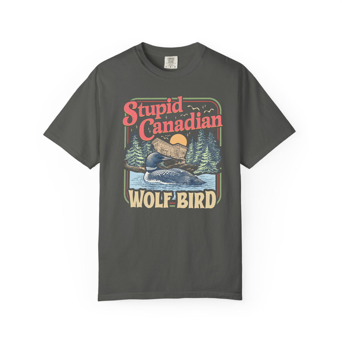 Stupid Canadian Wolf Bird Shirt, Heated Rivalry Inspired Tshirt, Funny Loon Graphic Tee