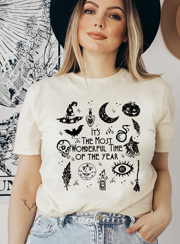Unisex BELLA CANVA It's The Most Wonderful Time Of The Year Shirt, it's the season spooky, halloweening