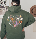 Unisex HOODIE Halloween Heart Doodles Cute Halloween Theme Shirt