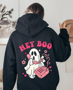 Unisex HOODIE Hey Boo Cute Ghost Face