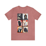 Unisex BELLA CANVA Tshirt Let'S Watch Scary Movies Ghost Face movie 90's Horror Black Cat Halloween