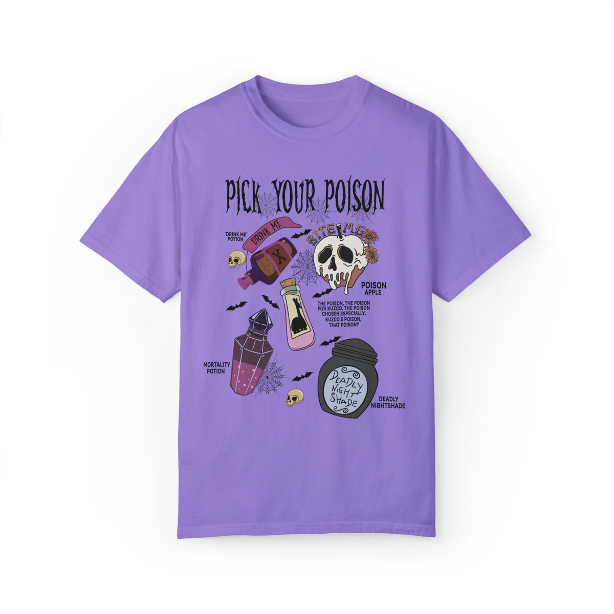 Unisex COMFORT COLORS T-Shirt Pick Your Poison Evil Retro Villains