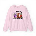 Unisex Sweatshirt HalloThanksMas Drinks Trendy Halloween Thanksgiving Christmas Drinks