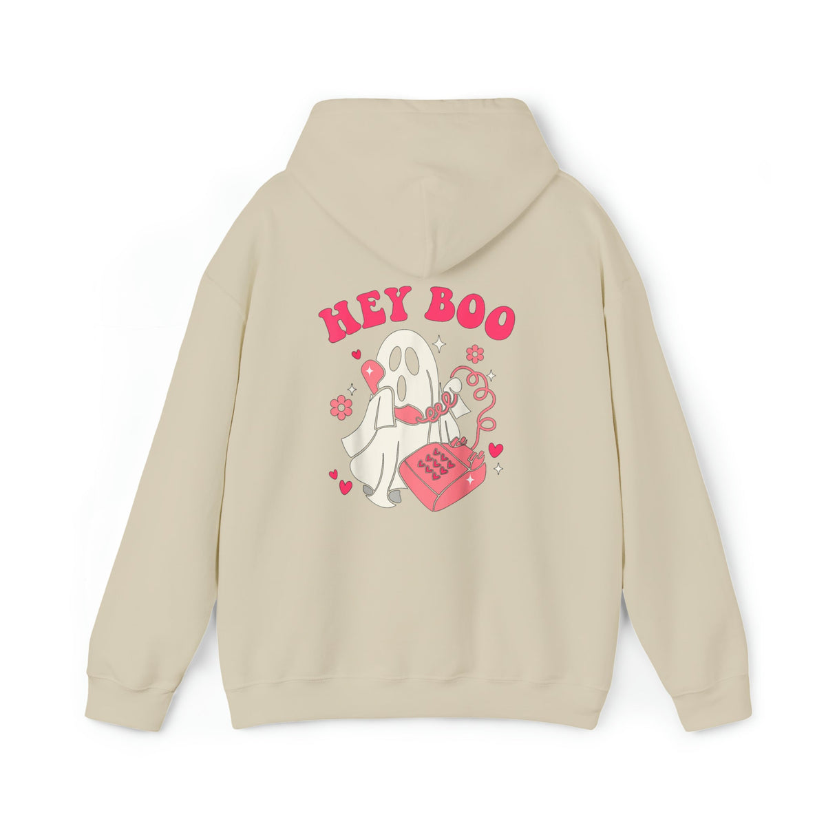 Unisex HOODIE Hey Boo Cute Ghost Face