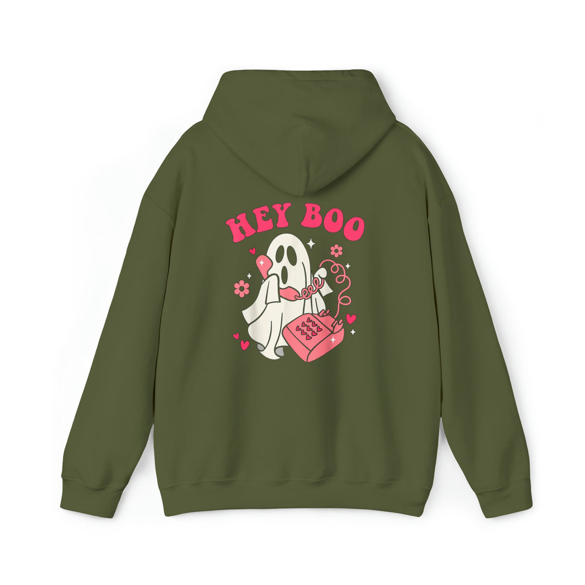 Unisex HOODIE Hey Boo Cute Ghost Face
