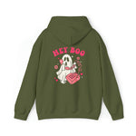 Unisex HOODIE Hey Boo Cute Ghost Face