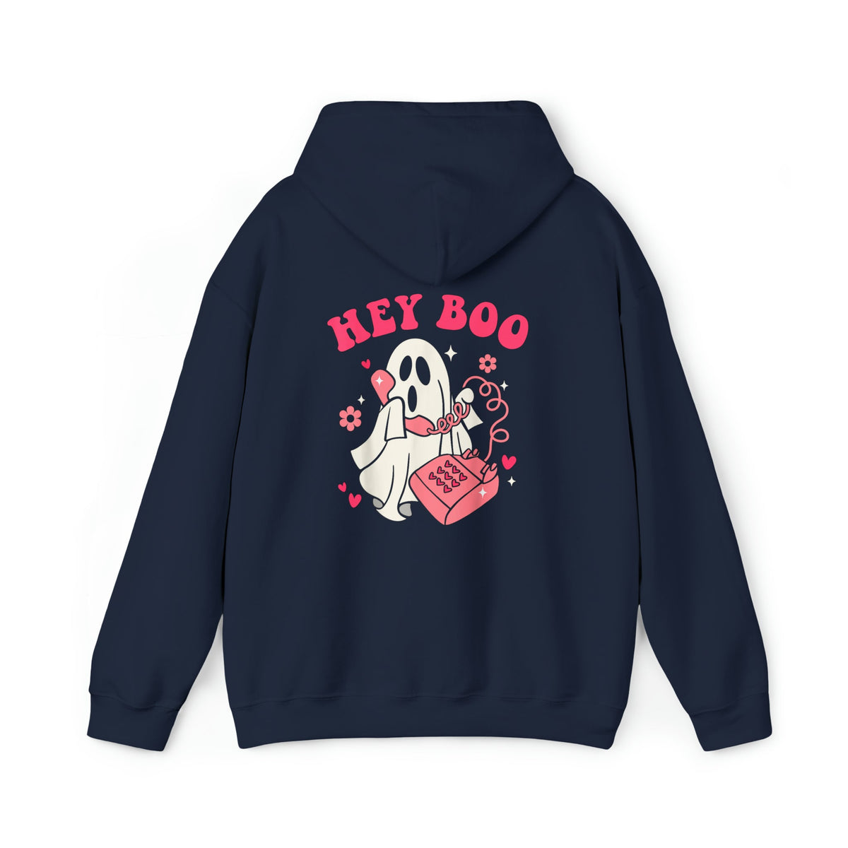 Unisex HOODIE Hey Boo Cute Ghost Face
