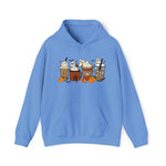 Unisex HOODIE Cute Spooky Ghost Coffee, Halloween Pumpkin Spice Fall Drinks Latte