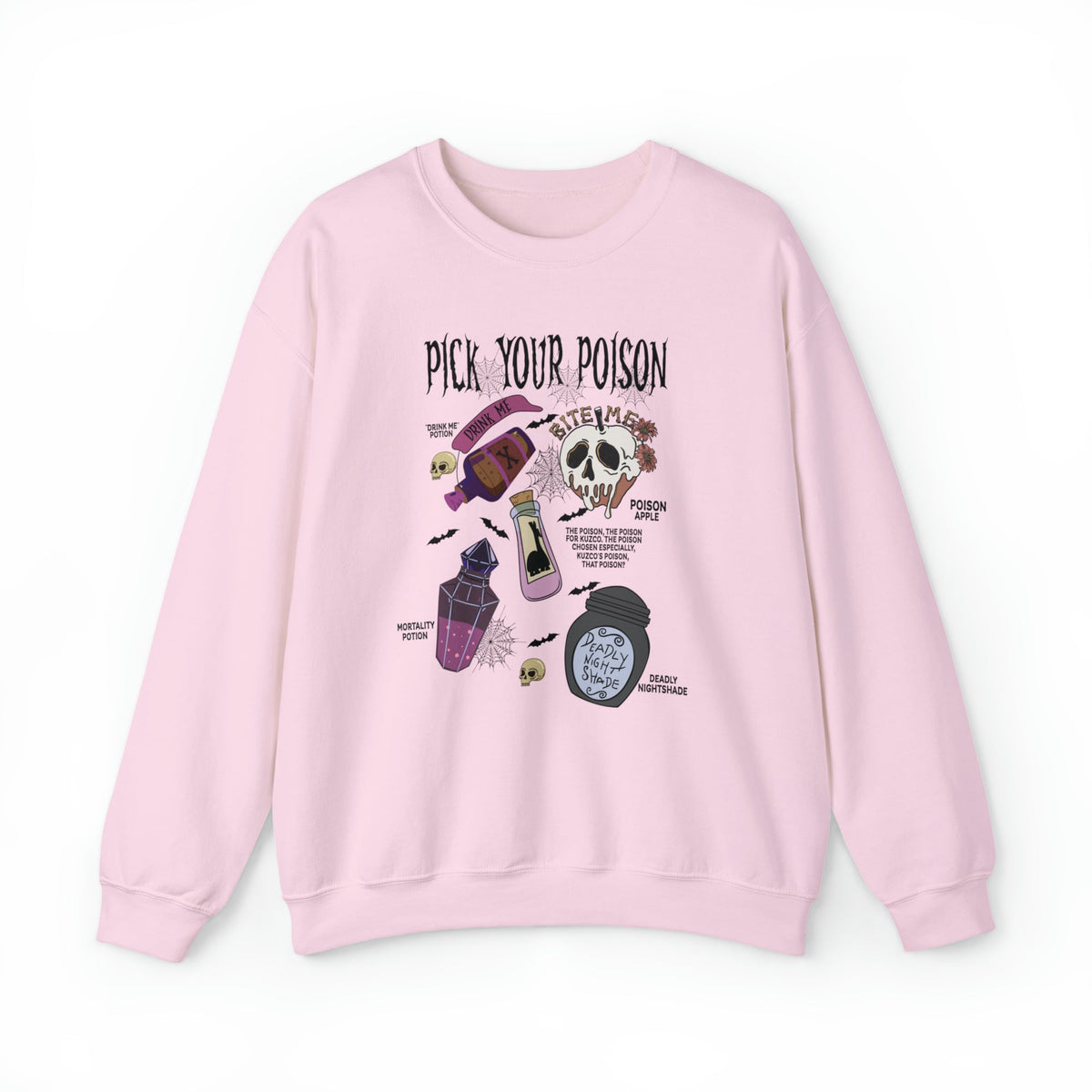 Unisex Sweatshirt Pick Your Poison Evil Retro Villains