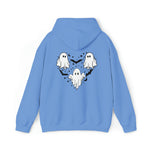 Unisex HOODIE Halloween mystical ghost Doodle Heart Cute Spooky Ghost