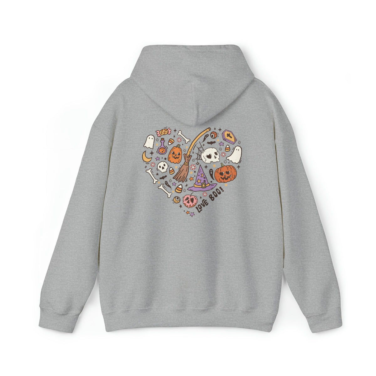 Unisex HOODIE Halloween Heart Doodles Cute Halloween Theme Shirt