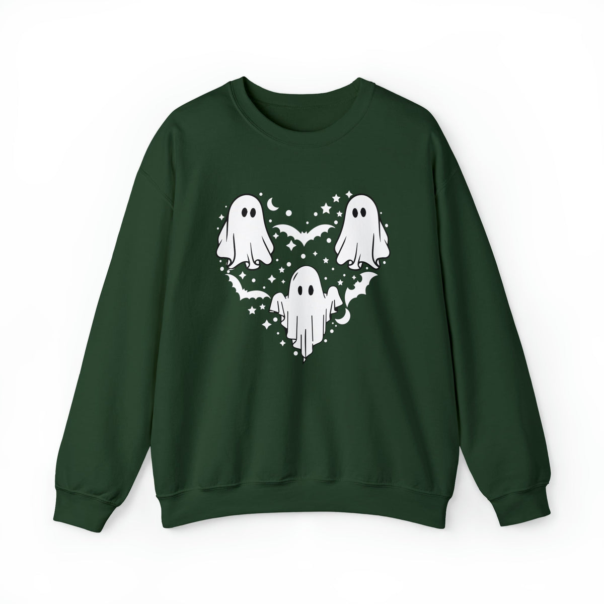 Unisex Sweatshirt Halloween mystical ghost Doodle Heart Cute Spooky Ghost