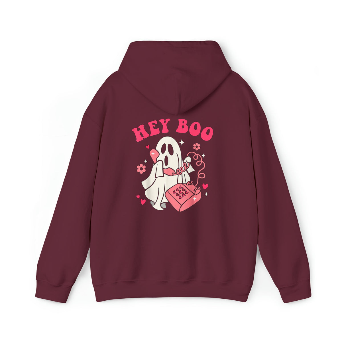 Unisex HOODIE Hey Boo Cute Ghost Face