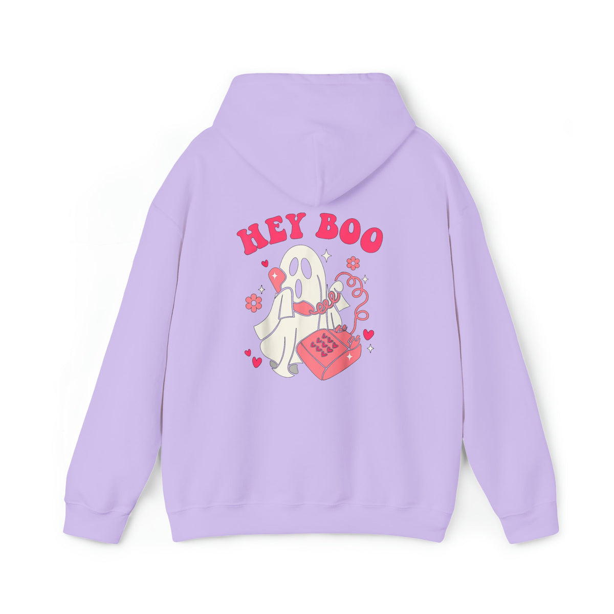 Unisex HOODIE Hey Boo Cute Ghost Face