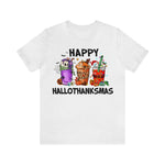 Unisex BELLA CANVA T-Shirt HalloThanksMas Drinks Trendy
