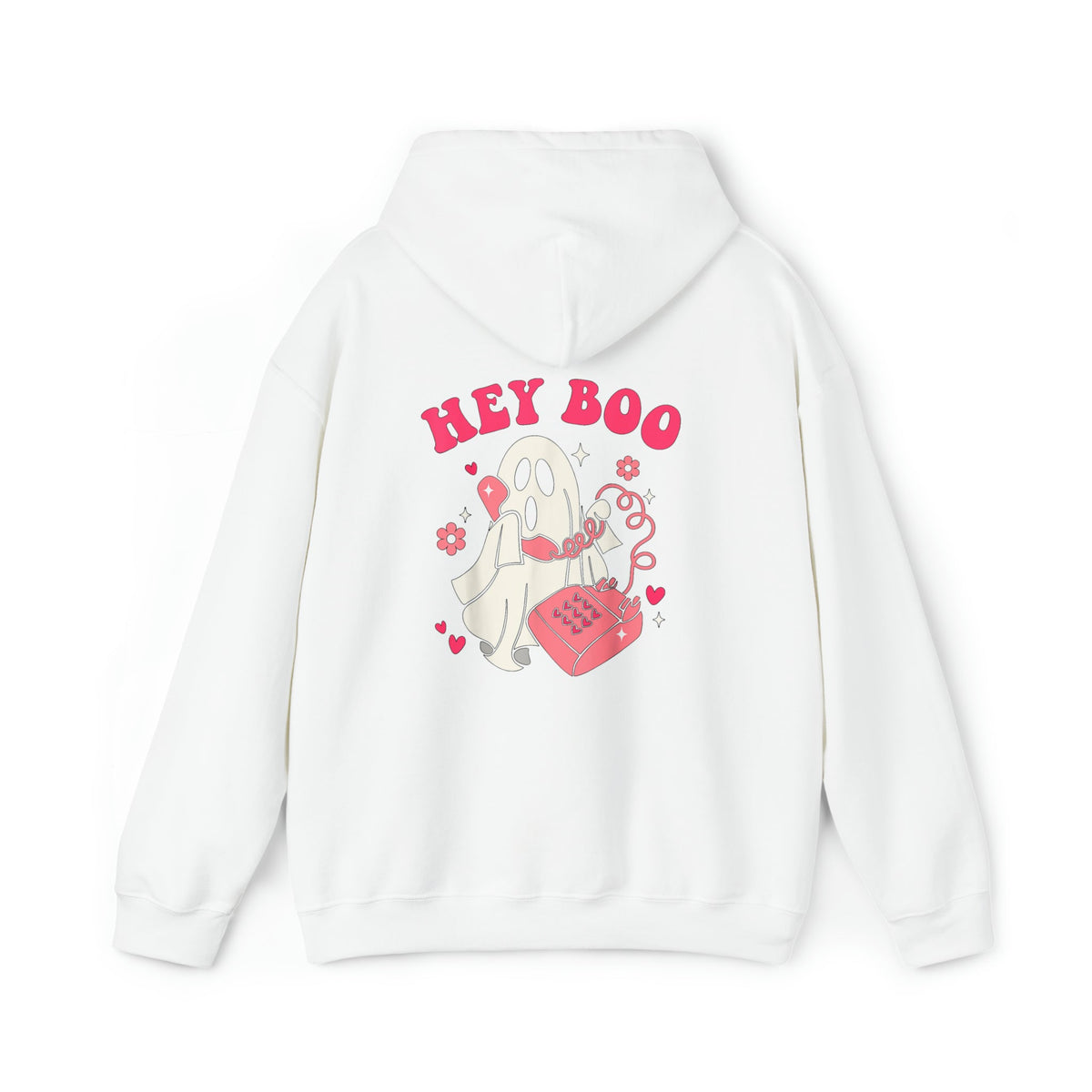 Unisex HOODIE Hey Boo Cute Ghost Face