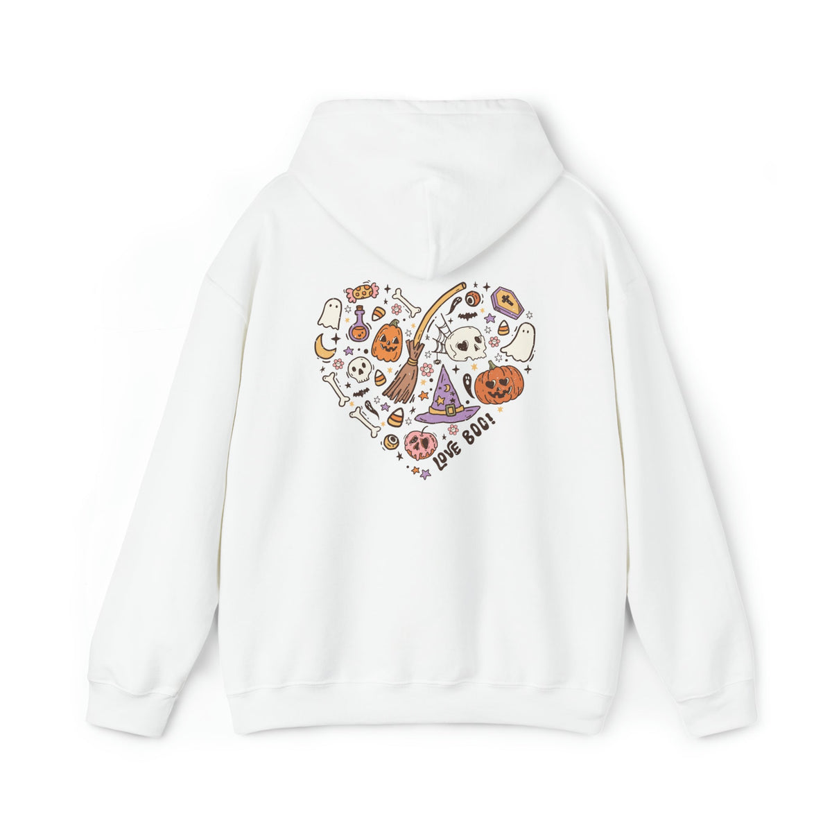 Unisex HOODIE Halloween Heart Doodles Cute Halloween Theme Shirt