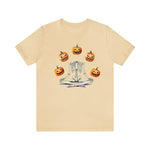 Unisex BELLA CANVA funny Skeleton pumpkin shirt, ghostly pumpkin autumnal crewneck