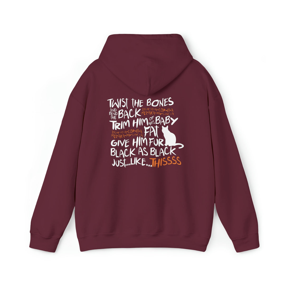 Unisex HOODIE twist the bone witch spell Hoodie, black cat lover Hoodie, witching funny hoodie