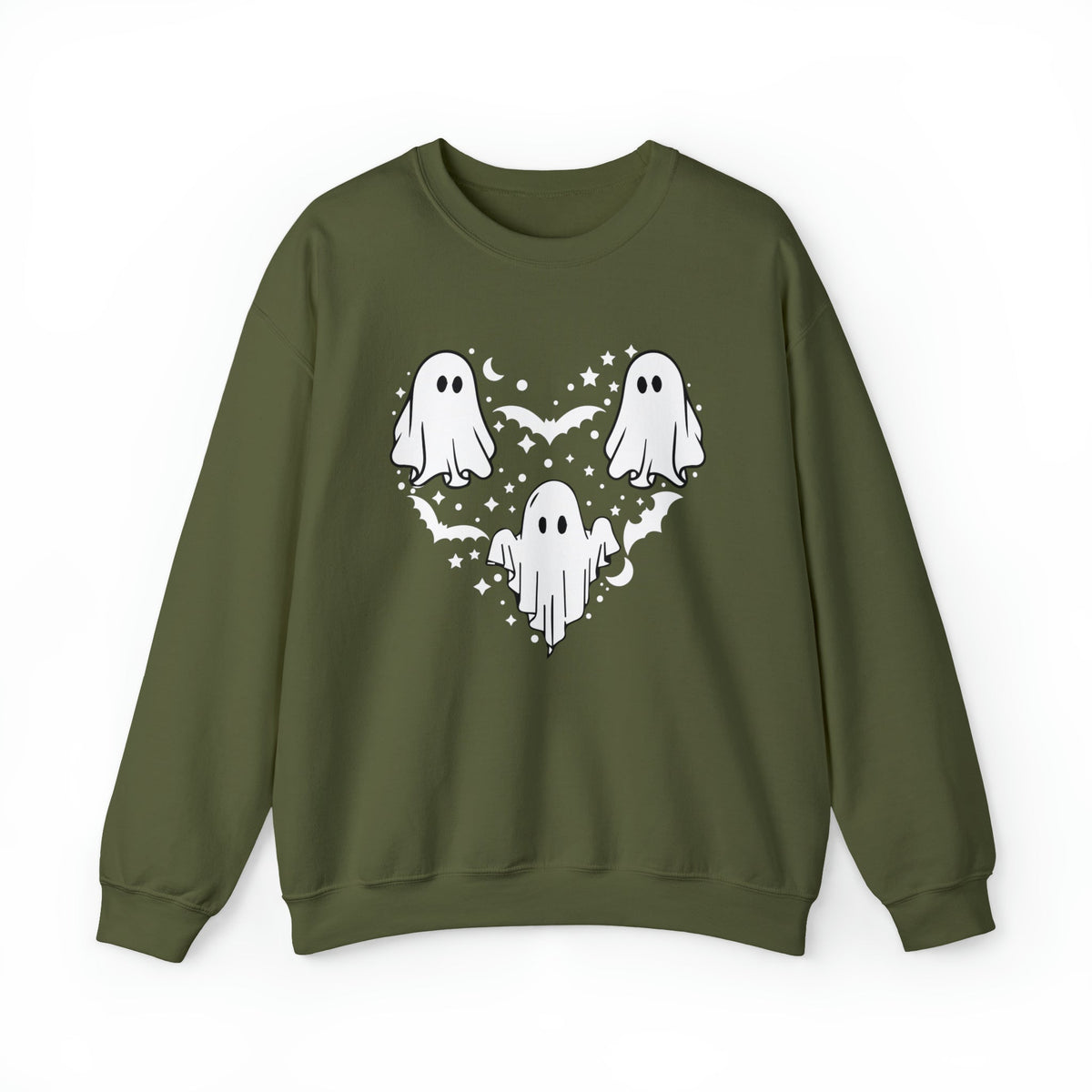 Unisex Sweatshirt Halloween mystical ghost Doodle Heart Cute Spooky Ghost