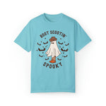 Unisex COMFORT COLORS Tshirt Boot Scootin Spooky, Western Halloween Cowboy Ghost