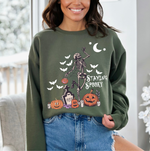 Unisex Sweatshirt Staying Spooky Vintage Skeleton Cute Pumpkin