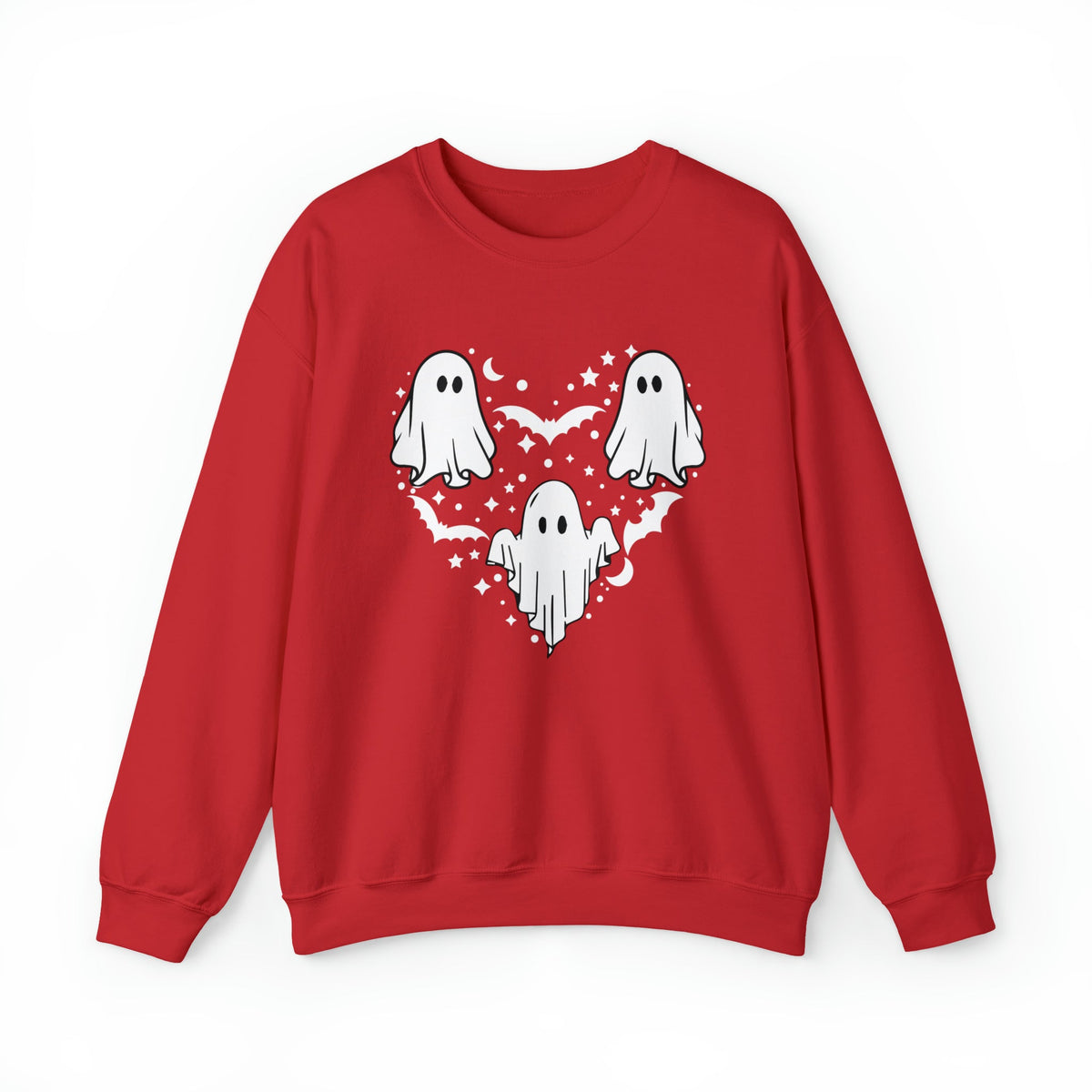 Unisex Sweatshirt Halloween mystical ghost Doodle Heart Cute Spooky Ghost