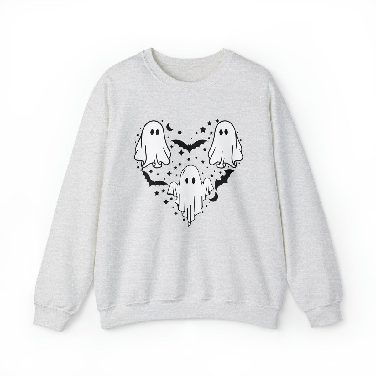 Unisex Sweatshirt Halloween mystical ghost Doodle Heart Cute Spooky Ghost