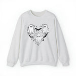 Unisex Sweatshirt Halloween mystical ghost Doodle Heart Cute Spooky Ghost