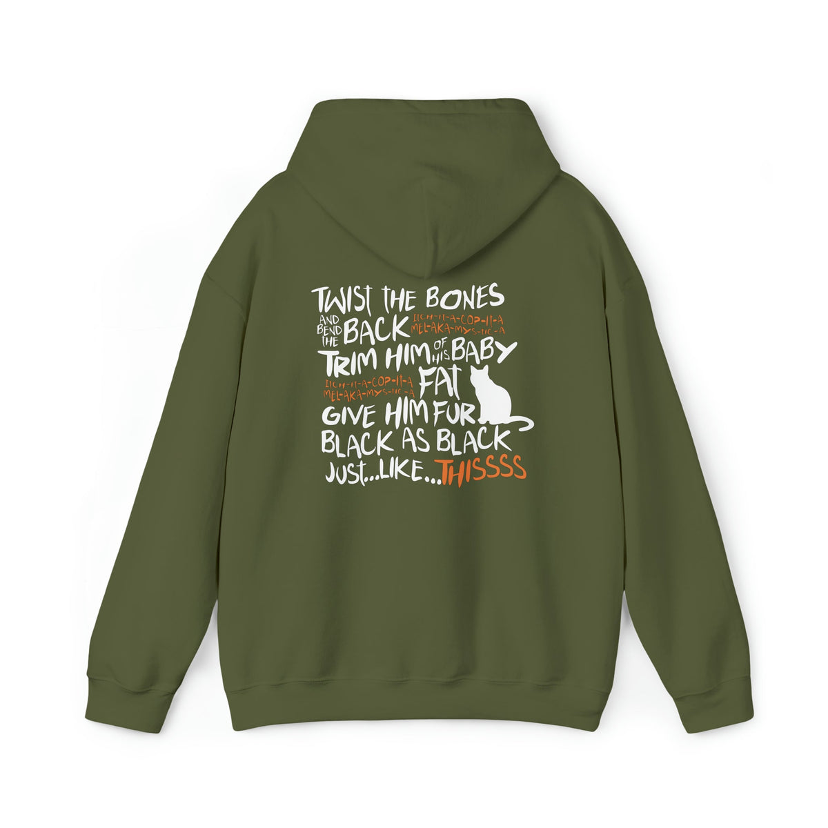 Unisex HOODIE twist the bone witch spell Hoodie, black cat lover Hoodie, witching funny hoodie