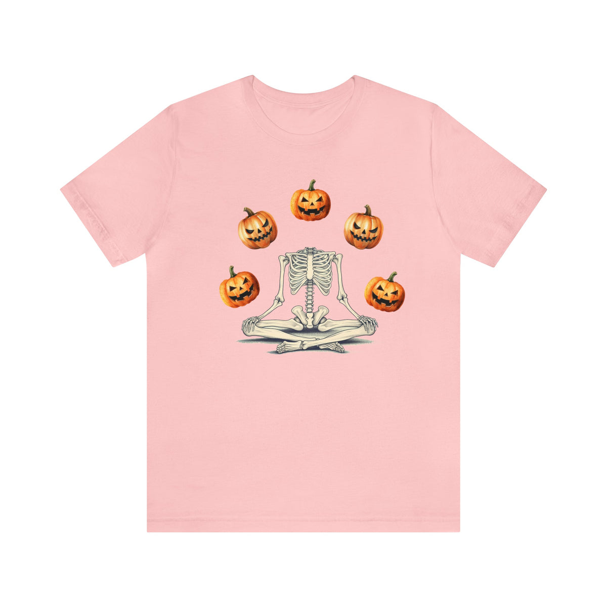 Unisex BELLA CANVA funny Skeleton pumpkin shirt, ghostly pumpkin autumnal crewneck