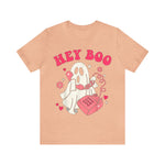 Unisex BELLA CANVA T-Shirt Hey Boo Cute Ghost Face
