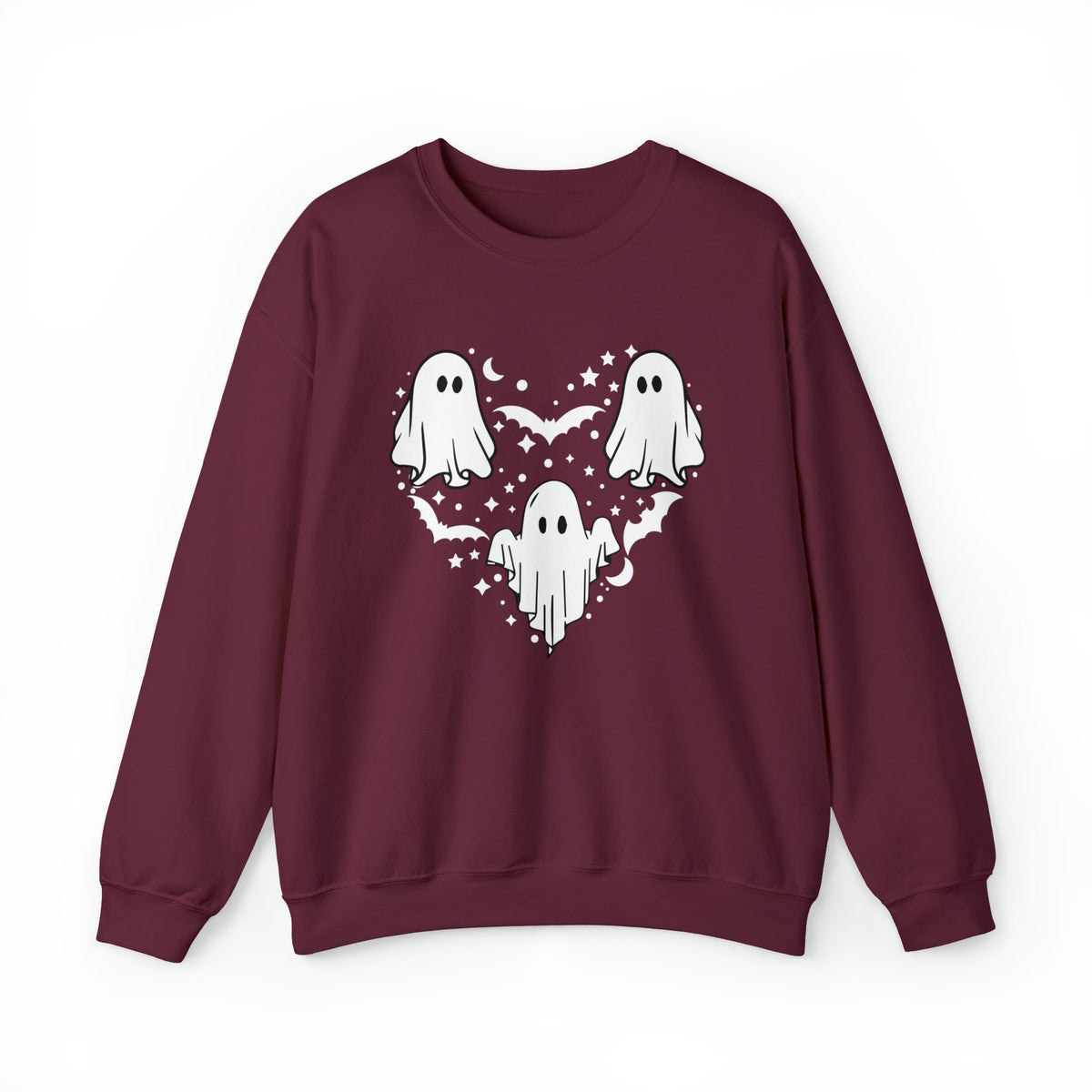 Unisex Sweatshirt Halloween mystical ghost Doodle Heart Cute Spooky Ghost