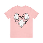 Unisex BELLA CANVA T-Shirt Halloween mystical ghost Doodle Heart Cute Spooky Ghost