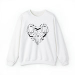 Unisex Sweatshirt Halloween mystical ghost Doodle Heart Cute Spooky Ghost