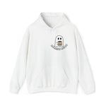 Unisex spooky Cute ghost coffee Hoodie, Halloween Ghost Coffee Lovers Hoodie