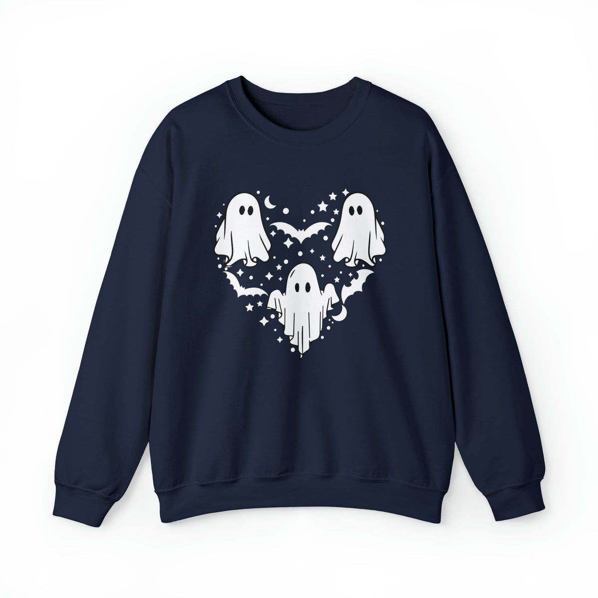 Unisex Sweatshirt Halloween mystical ghost Doodle Heart Cute Spooky Ghost