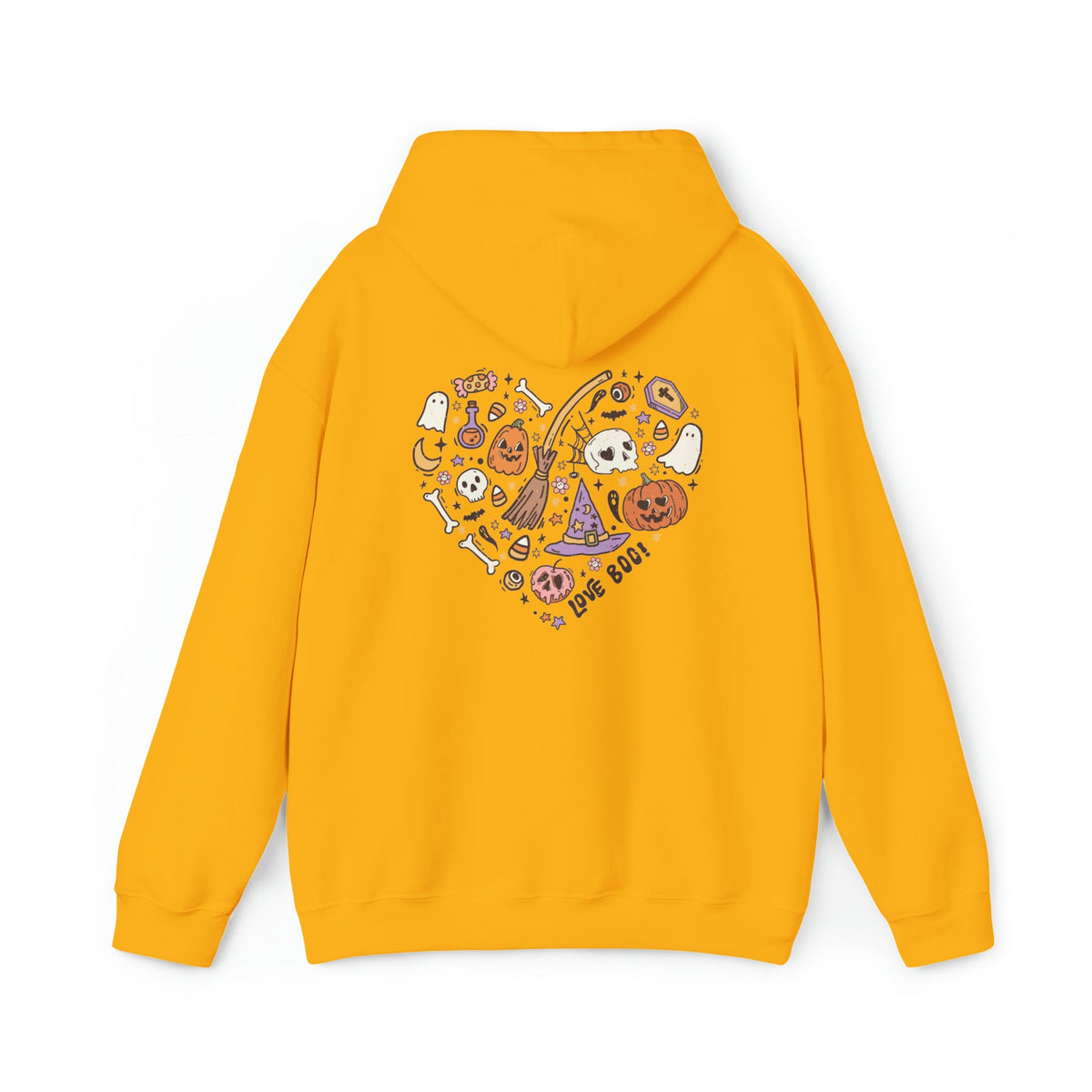 Unisex HOODIE Halloween Heart Doodles Cute Halloween Theme Shirt