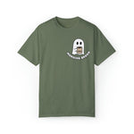 Unisex COMFORT COLORS spooky Cute ghost coffee shirts, Halloween Ghost Coffee Lovers