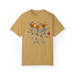 Unisex COMFORT COLOR Dancing Skeleton Halloween Shirt, spooky season pumpkin autumnal