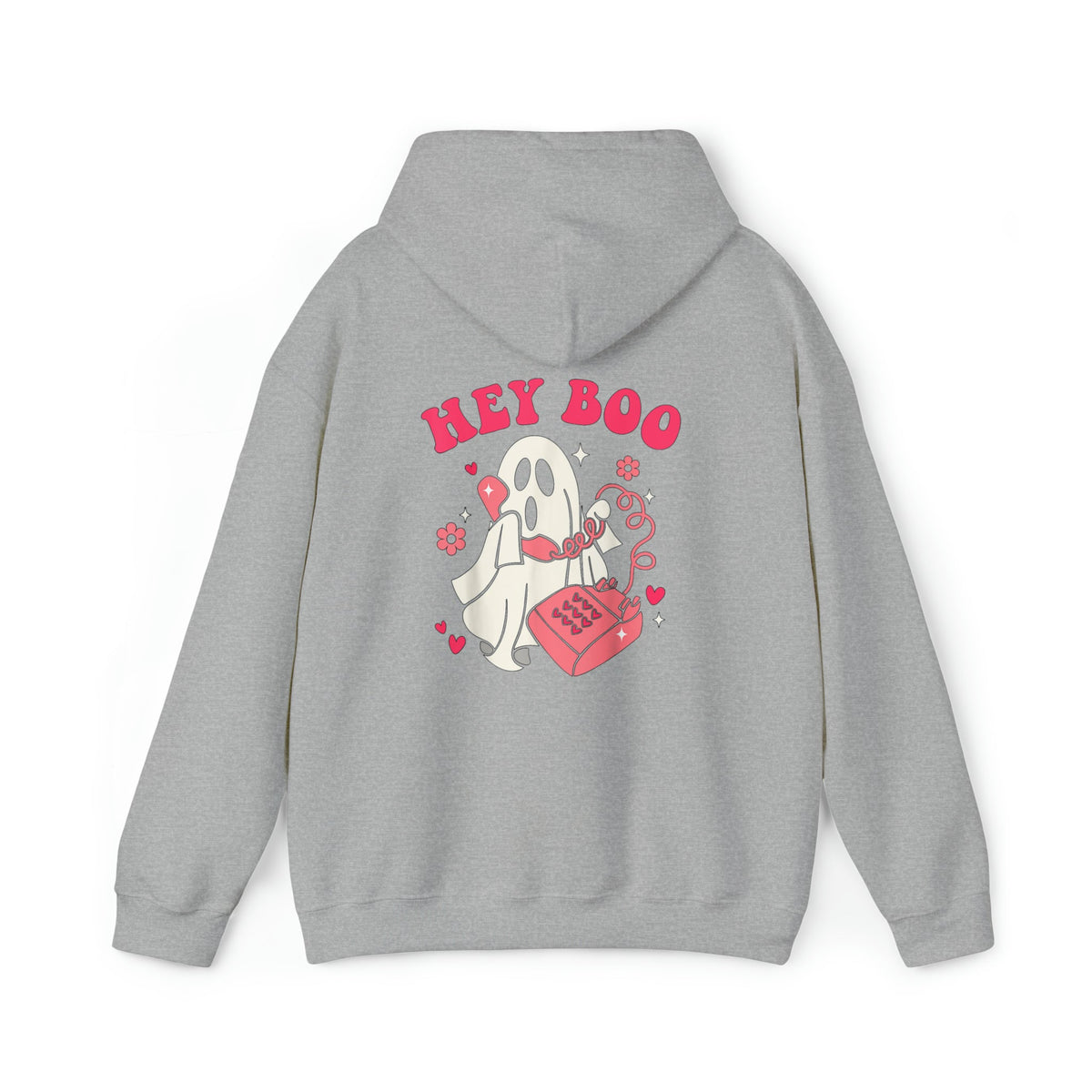 Unisex HOODIE Hey Boo Cute Ghost Face