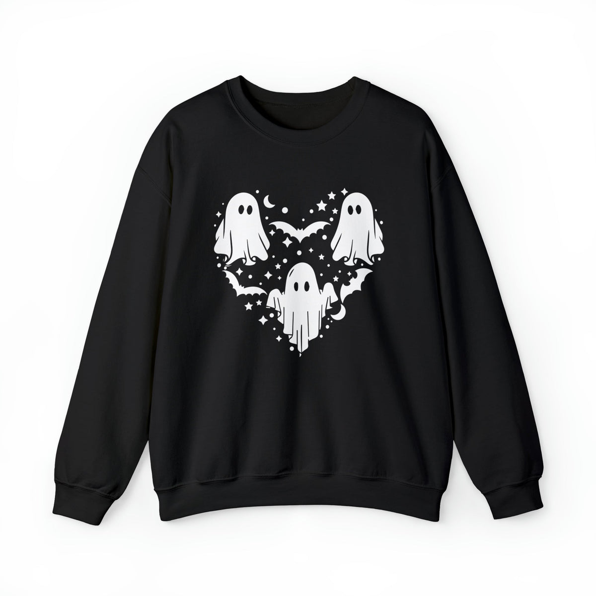 Unisex Sweatshirt Halloween mystical ghost Doodle Heart Cute Spooky Ghost