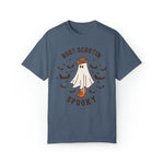 Unisex COMFORT COLORS Tshirt Boot Scootin Spooky, Western Halloween Cowboy Ghost