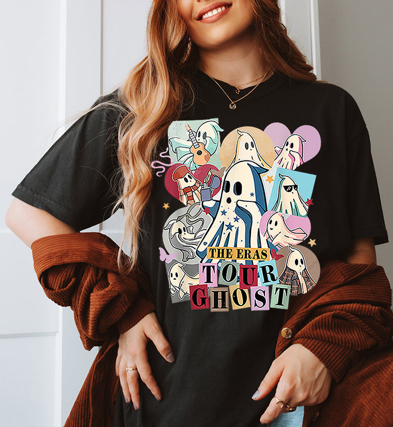 Unisex BELLA CANVA T-Shirt The Eras Tour Ghosts, karma is a ghost shirt, swifti Concert, Country Music