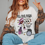 Unisex COMFORT COLORS T-Shirt Pick Your Poison Evil Retro Villains