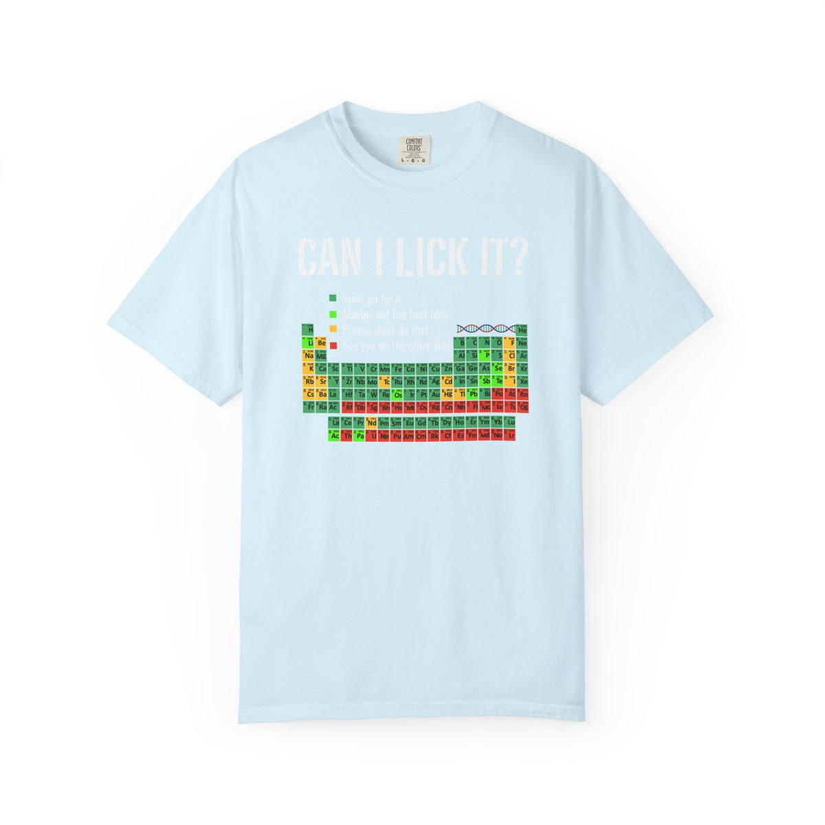 Can I Lick It Shirt, Periodic Table Tee, Funny Chemistry Tshirt