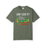 Can I Lick It Shirt, Periodic Table Tee, Funny Chemistry Tshirt