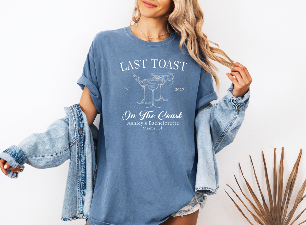 Cocktail Last Toast On The Coast Bachelorette Party T-Shirts